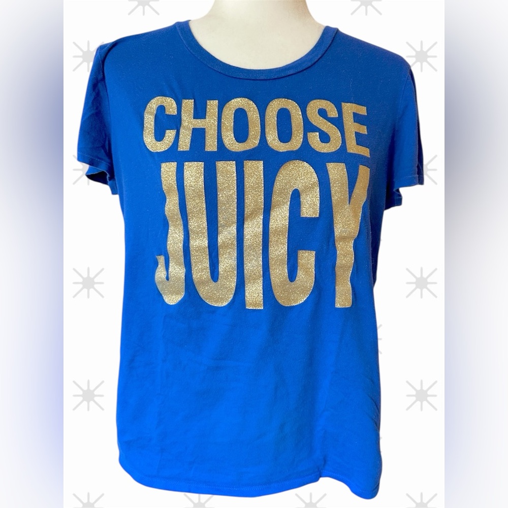 Juicy Couture T-Shirt  ** Women’s Size Large (fits small) ** Classic Royal Blue